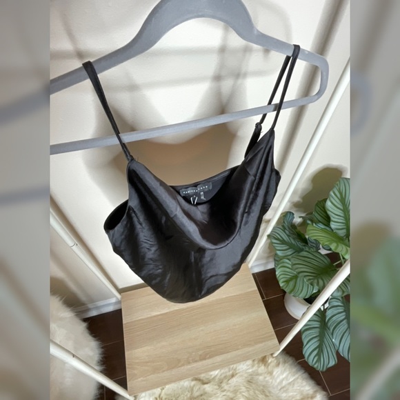 ViciDolls - Endless Rose Black Satin Cowl Neck Tank - Size Large - Picture 8 of 11